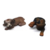 Miniatura de Cachorro Doberman e Bull Dog Cachorrinho Brinquedo - Gulliver