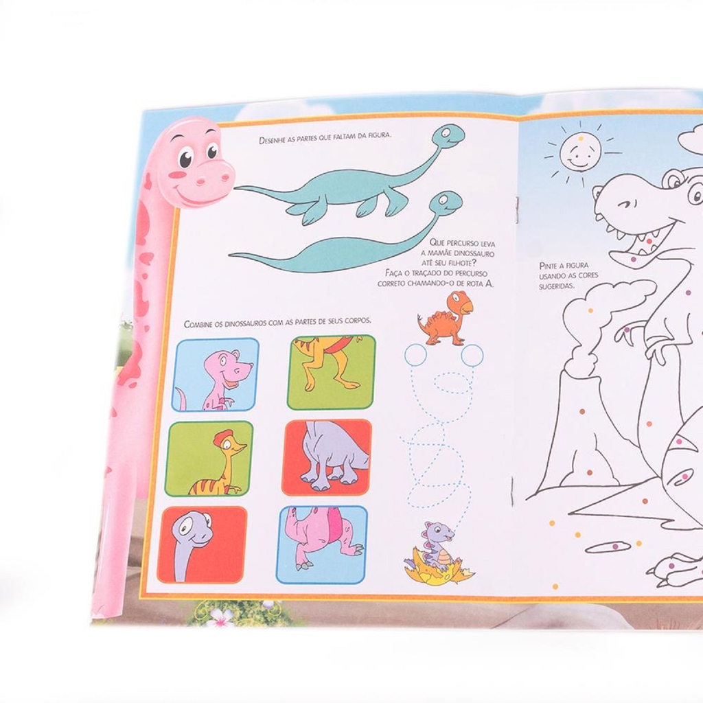 Livro Dinossauros Com Modelo para Montar Livro Educativo Infantil