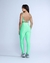 Calça legging canelada básica verde neon - loja online