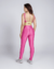 Conjunto fitness rosa com detalhe amarelo - comprar online
