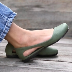 Sapato Marina verde gris