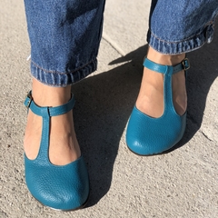 Sapato Amélie verde petróleo - comprar online