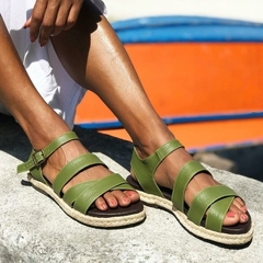 Sandália Camille espadrilhe verde veg - comprar online