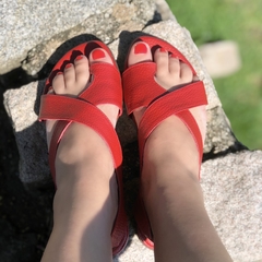Sandália Carmen vermelha