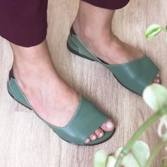 Sandália Priscila verde gris - comprar online