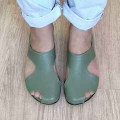 Sapato Raquel verde gris - comprar online