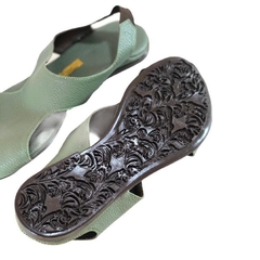 Sapato Raquel verde gris - comprar online