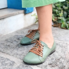 Sapato Teresa verde gris