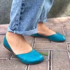 Sapato Laura verde petróleo - comprar online