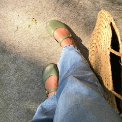 Sapato Mary Jane verde gris - loja online