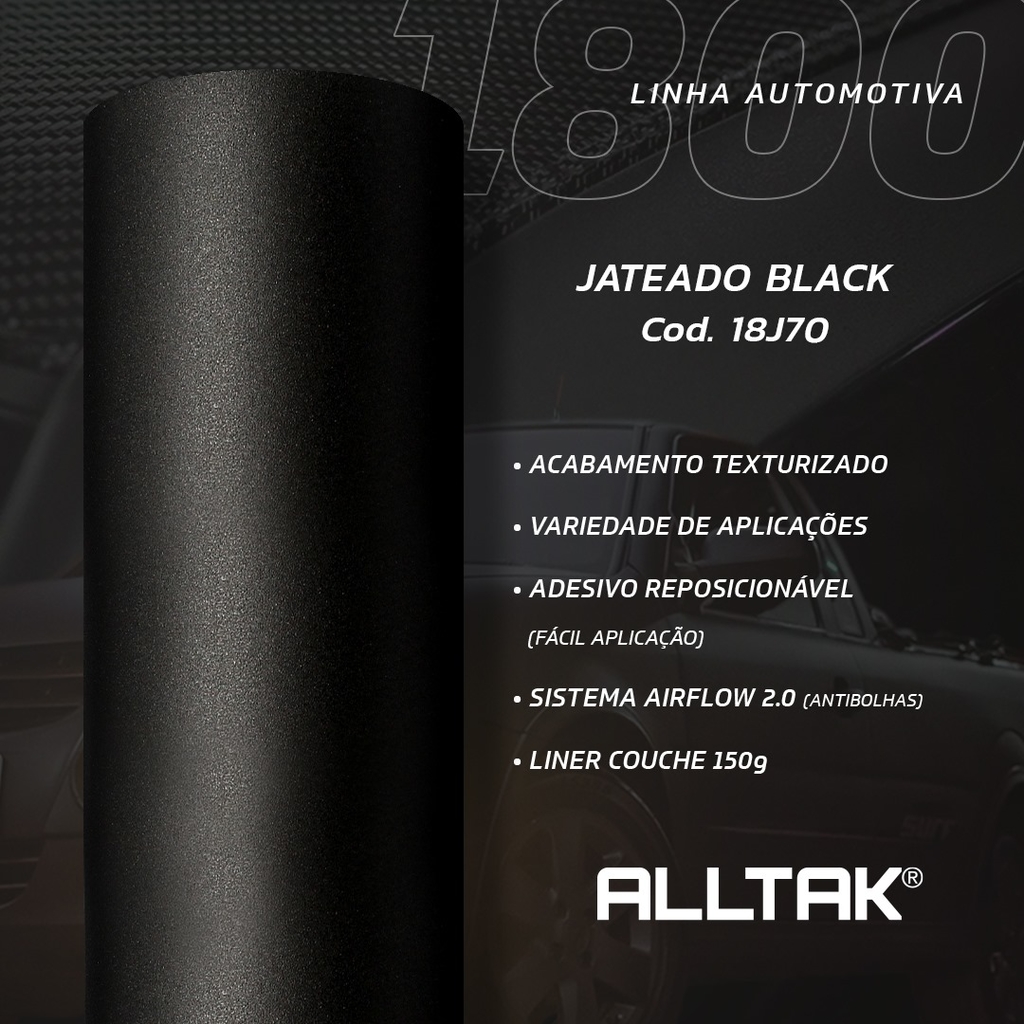 Adesivo Jateado Black Airflow 3.0 Alltak 10m de comprimento por 1,38m de  largura.