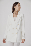 BLAZER LINO CRUZADO BLANCO