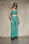 PANTALON LUREX VERDE