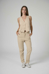 PANTALON SASTRERO RAYADO BEIGE