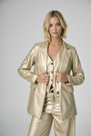 BLAZER 1 BOTON ECOCUERO FORRADO CHAMPAGNE