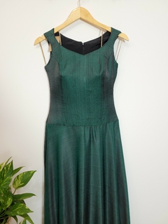 vestido sm verde decote coração P - Brecharia