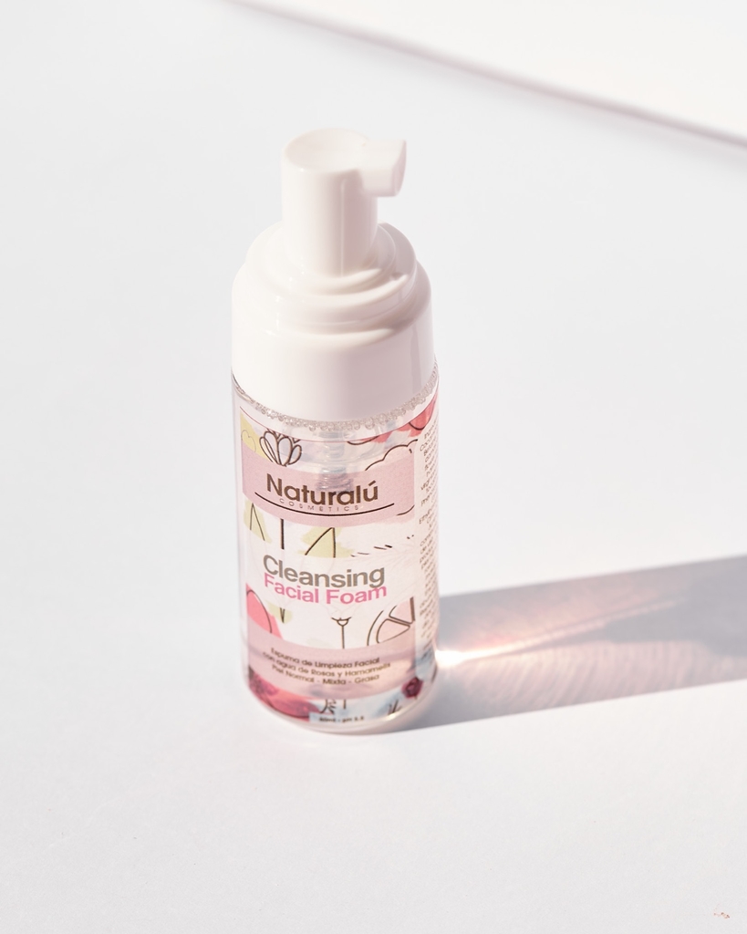 Mini espuma limpiadora facial de rosas x 60 ml
