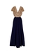 Vestido de festa plus size longo, parte de cima com bordados em perolas- Azul royal - Val Torquim
