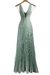 Vestido de festa longo plissado com detalhes na lateral- Verde lima - loja online