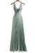 Vestido de festa longo plissado com detalhe na lateral- Verde menta - loja online