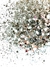 GM26 Glitter Chunky flocado Poliéster Importado resina unha 10gr - SILVER