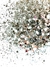 GM26-B Glitter Chunky flocado Poliéster Importado resina unha 100gr - SILVER