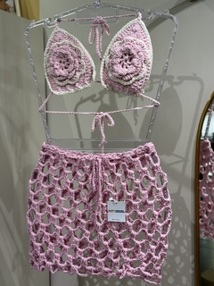 CONJUNTO CROCHÊ FLOWER - ROSA BB - Rainbow Swimwear