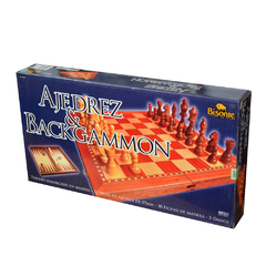 AJEDREZ BACKGAMMON FICHAS 87MM