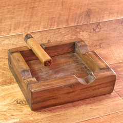 CENICERO MADERA PARA 4 CIGARROS (18cm)