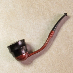 PIPA FALCON EXTRA CURVA MARRON / PLYMOUTH LISO - INGLATERRA