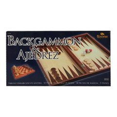 AJEDREZ BACKGAMMON FICHAS 87MM - tienda online