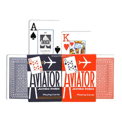 AVIATOR NAIPES POKER JUMBO ROJO en internet