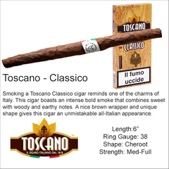 TOSCANO CLASSICO CAJA X5 - ITALIA - Estate Pipes Buenos Aires