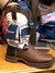 BOTA DURANGO COM BORDADO DE BANDEIRA BROWN/WHITE DDB0312 - loja online