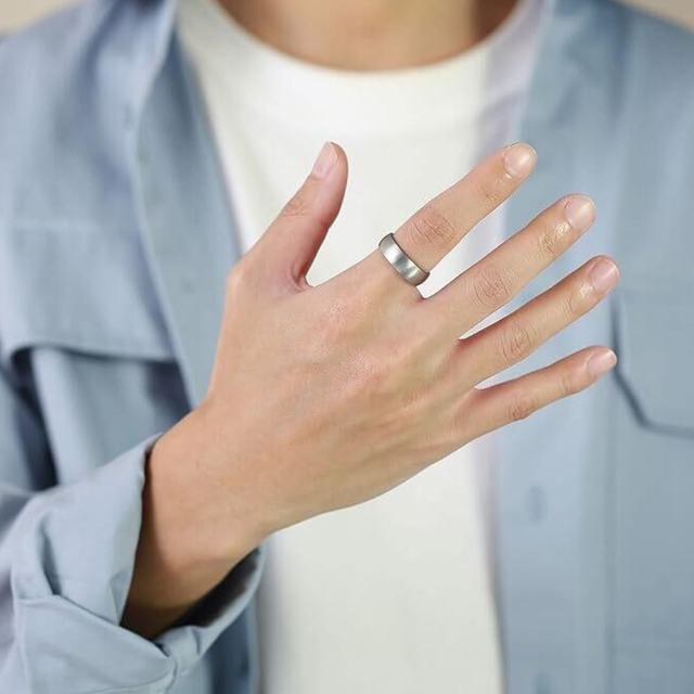 Anillo De Titanio Hombre Mujer Pulido A Mano Varios Colores