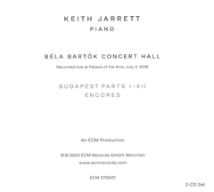 CD Keith Jarrett - Budapest Concert (2 CDs, Importado) - comprar online