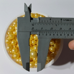 Perla Plástica 8mm Amarillo - comprar online