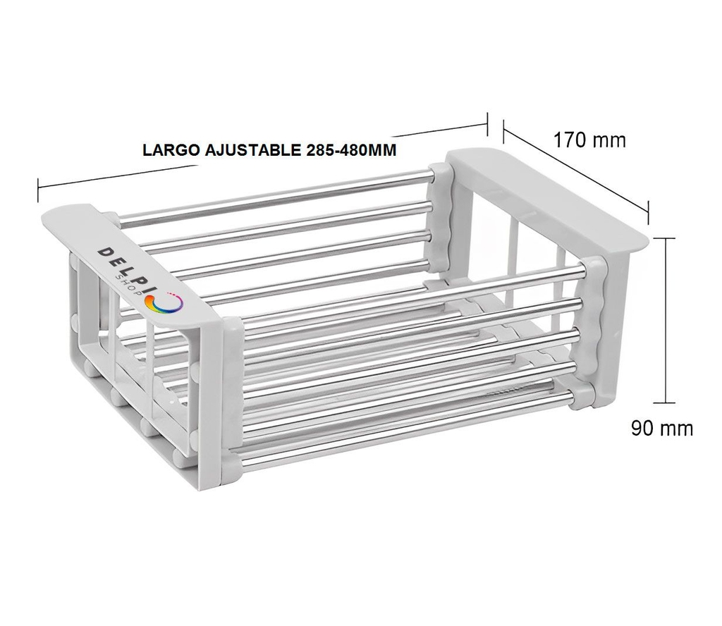 Escurridor Extensible De Bacha Hausar Cocina para Frutas, Verduras