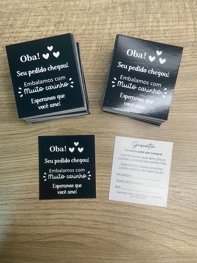 Etiquetas Oba Seu Pedido Chegou