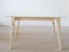 Imagen de Mesa Nordica 80x120cm Melamina Blanca y Madera