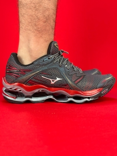 Mizuno prophecy 1 cinza vermelho nacional premium