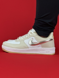 Nike air force 1 bege dourado nacional s