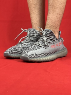 Adidas Cinza Vermelho Yeezy Boost 350 Beluga Importado Premium na internet