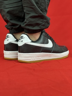 Nike Preto/Branco Air Force 1 Couro - comprar online