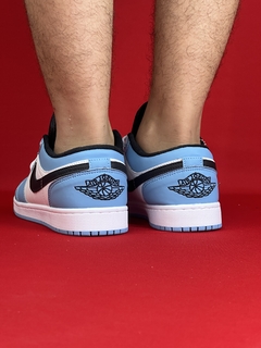 Air Jordan 1 Low Azul Branco Logo Preto Nacional S - comprar online