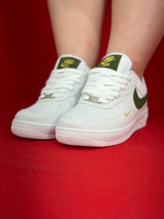 Nike air force 1 branco verde escuro nacional - comprar online