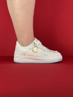 Nike air force 1 bege azul nacional s