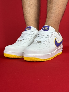 Nike air force 1 branco com roxo nacional s - comprar online