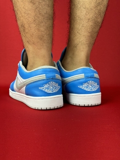 Air Jordan 1 Low Azul Cinza e Branco Nacional S na internet