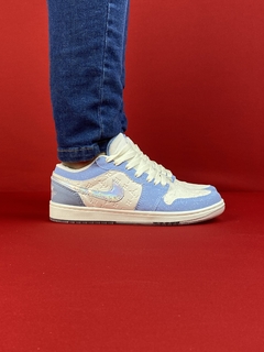 Air Jordan 1 Low Lv azul branco Nacional S